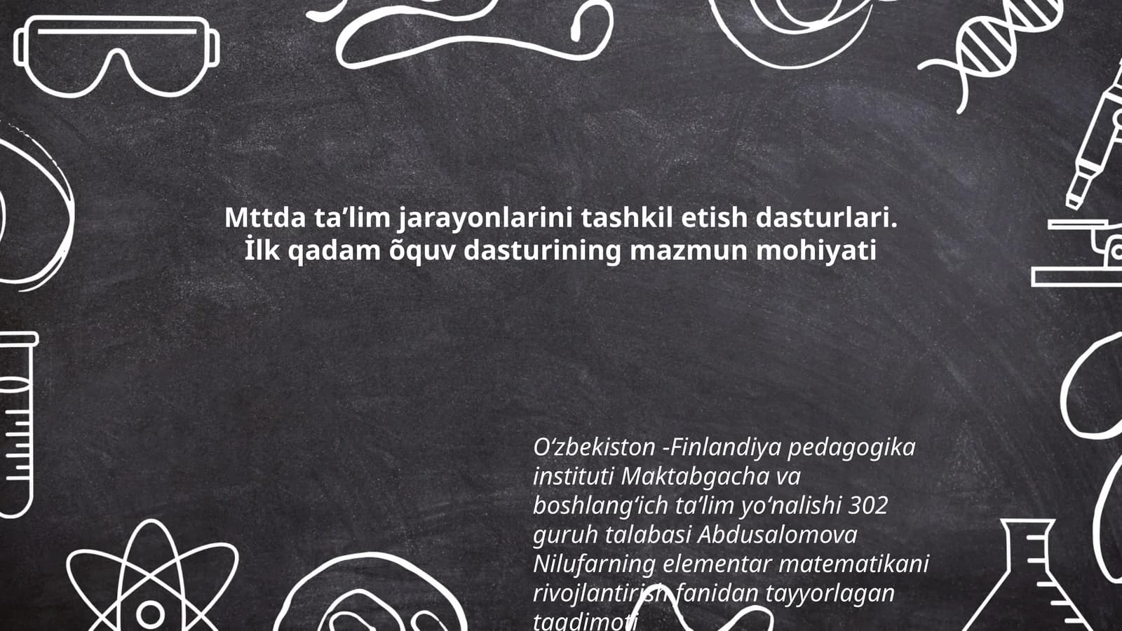Elementar matematika taqdimoti