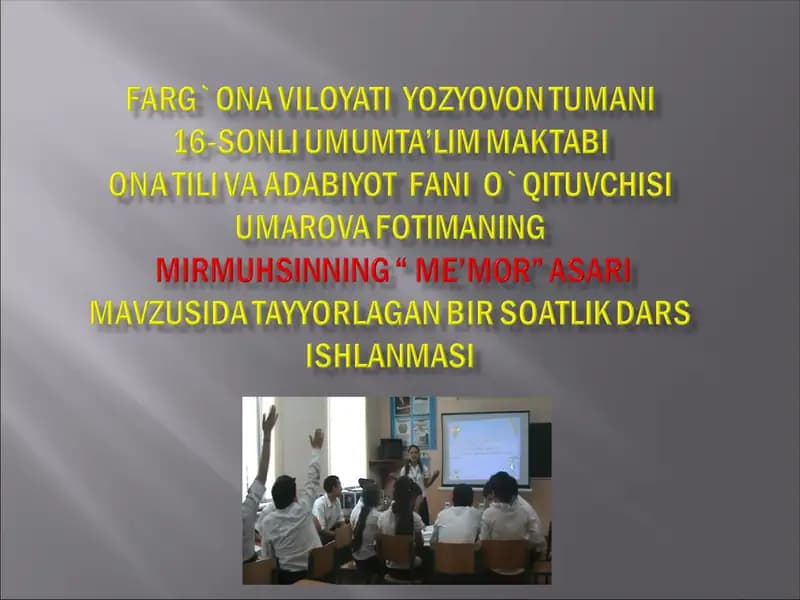 Oktabr- ona tili va adabiyot fanlari oyligi