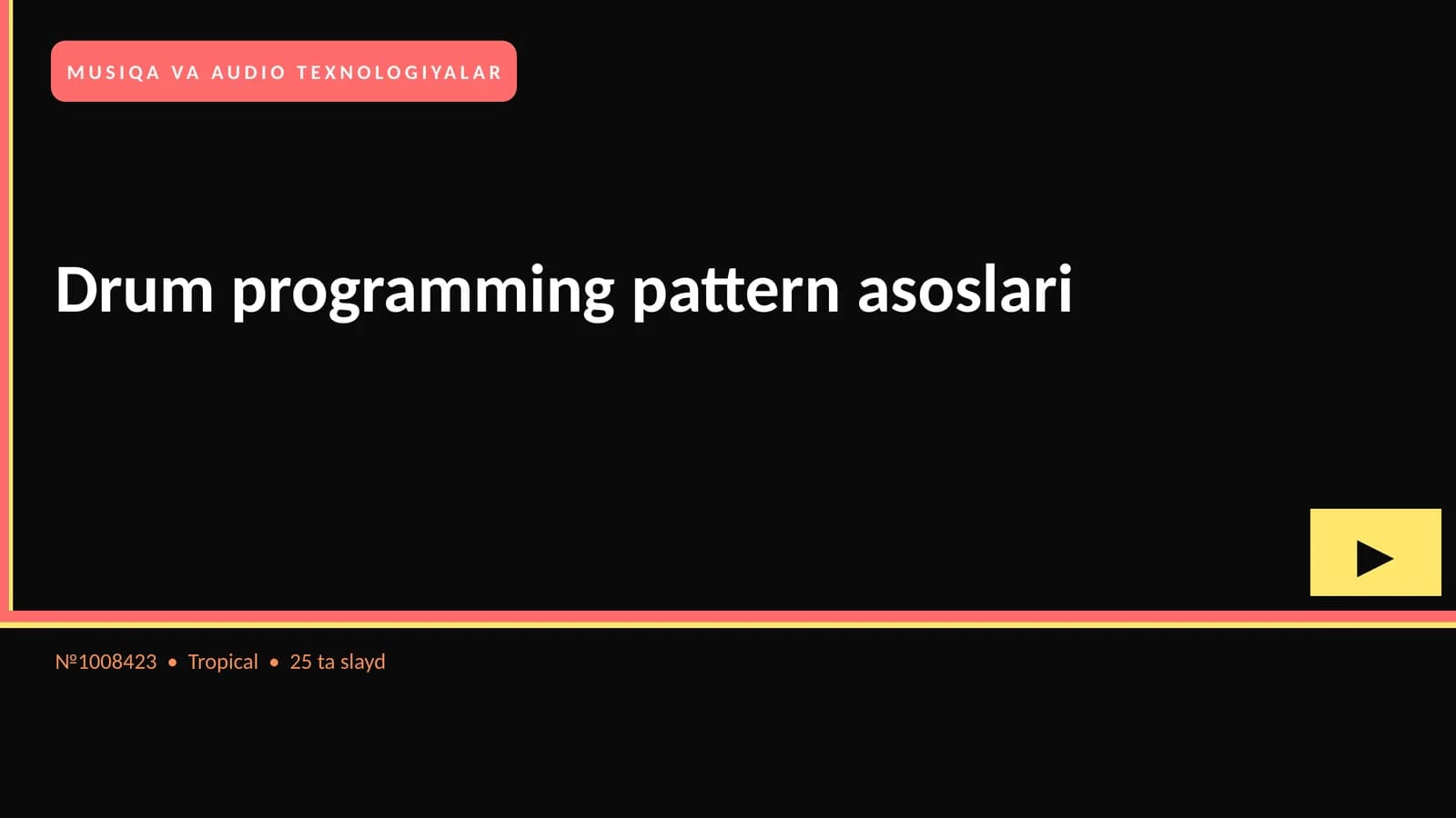 Drum programming pattern asoslari