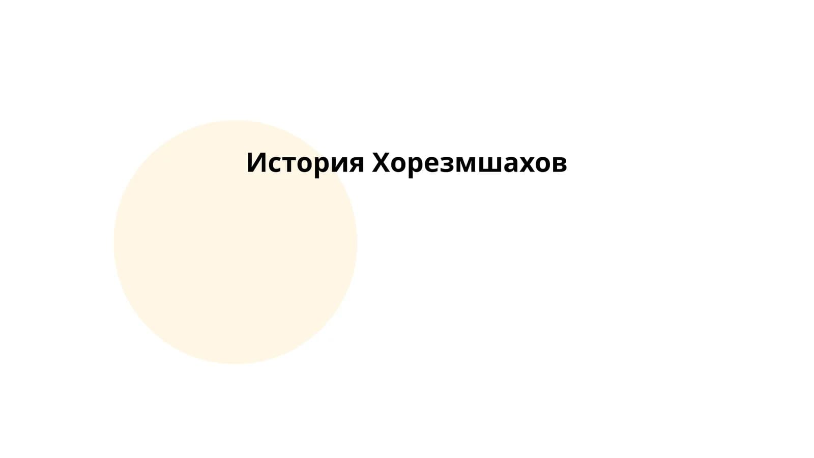 История Хорезмшахов