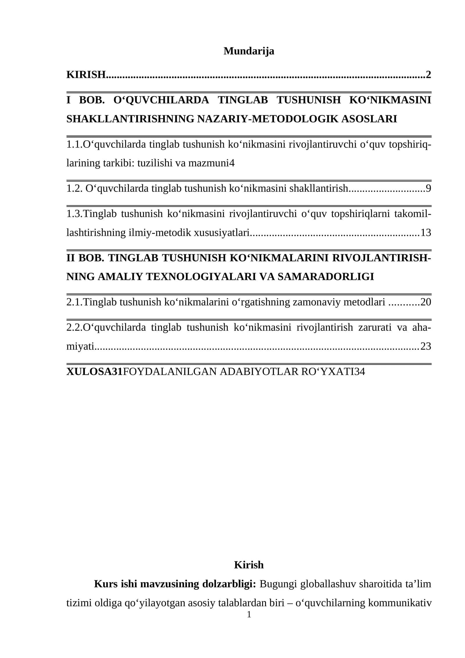 O‘QUVCHILARDA TINGLAB TUSHUNISH KO‘NIKMASINI SHAKLLANTIRISHNING NAZARIY-METODOLOGIK ASOSLARI