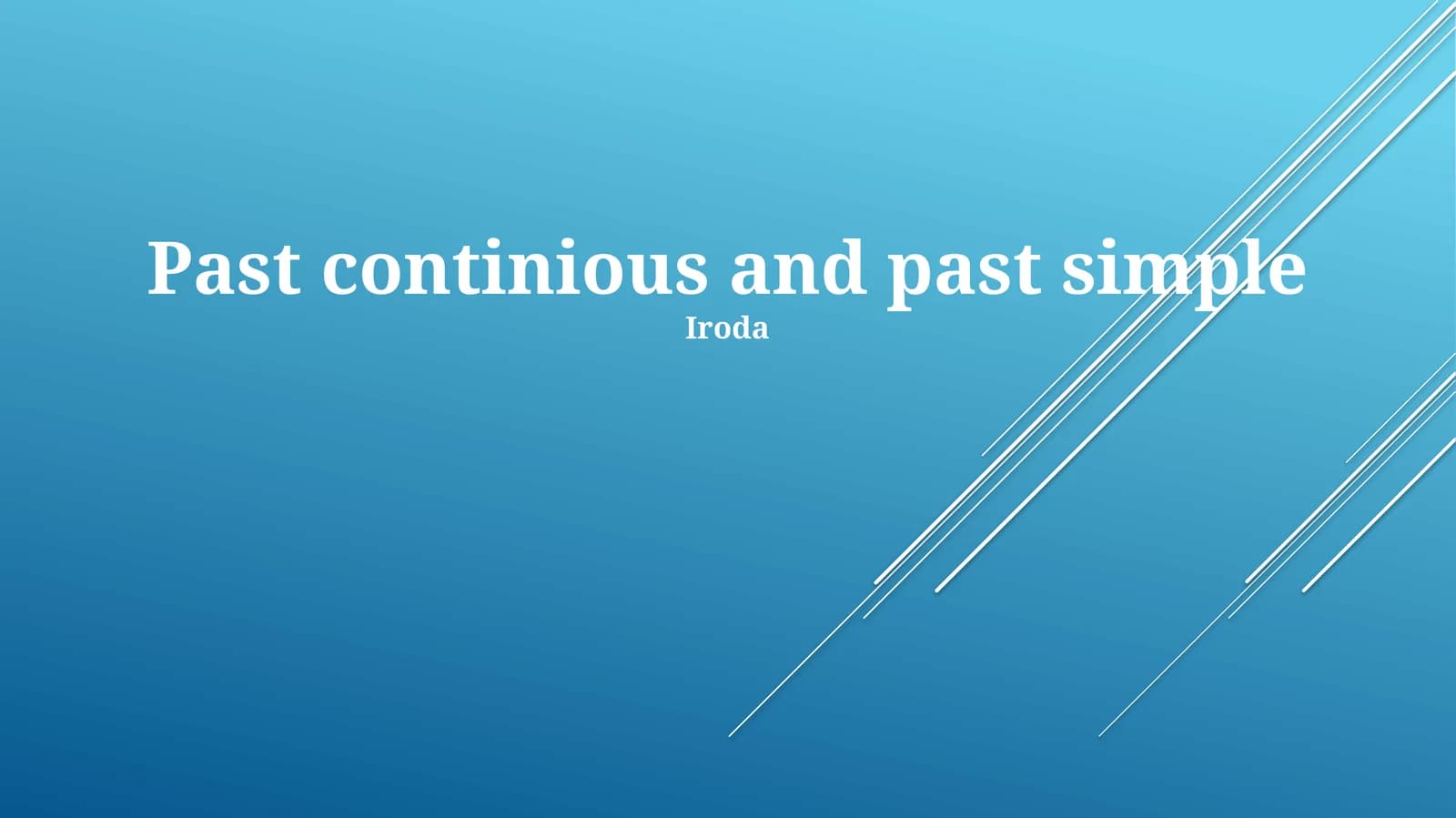 Past continious and past simple