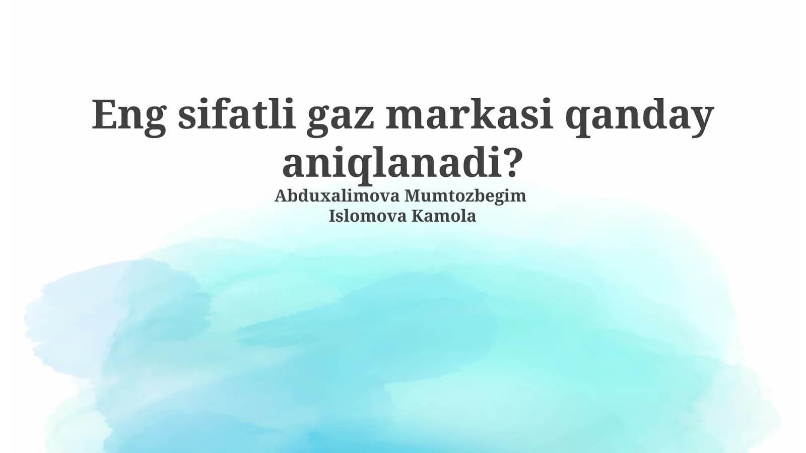 Eng sifatli gaz markasi qanday aniqlanadi?