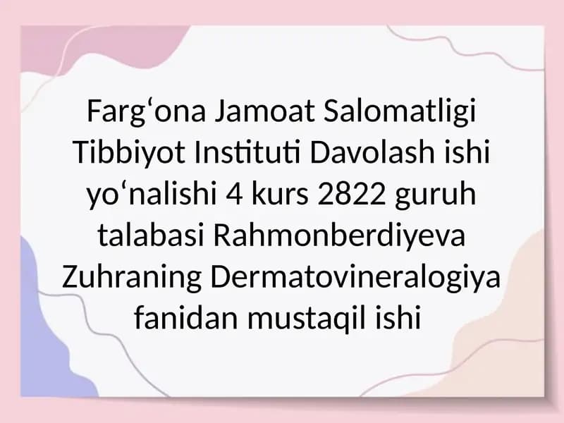 Vitiligo: Gistologiyasi, Etiologiyasi va Davolash