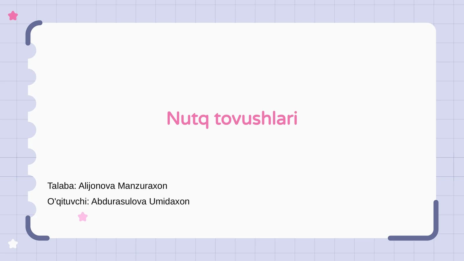 Nutq tovushlari