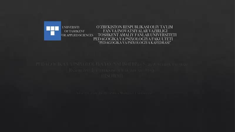 Amaliyotrahbari: Muqimova Mehrigul Farxod qizi