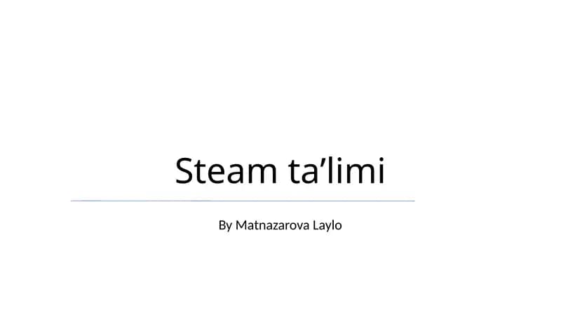 Steam Ta'limi