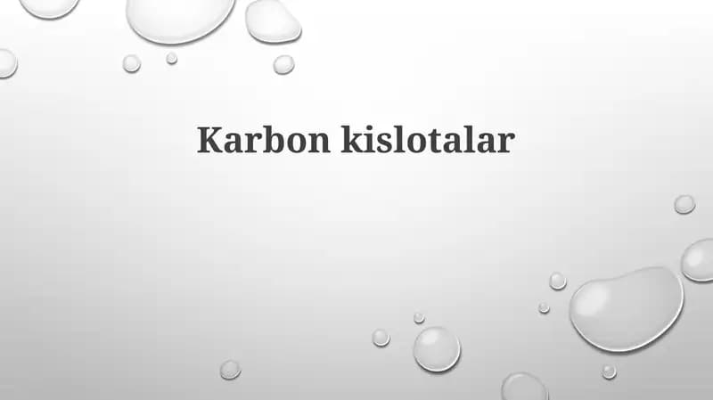 Karbonkislotalar