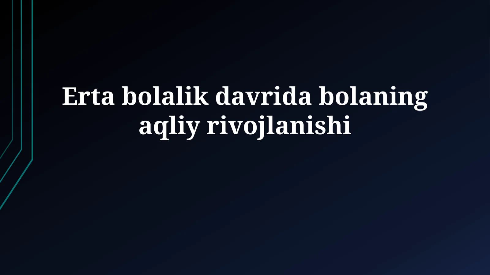 Kognitiv rivojlanish
