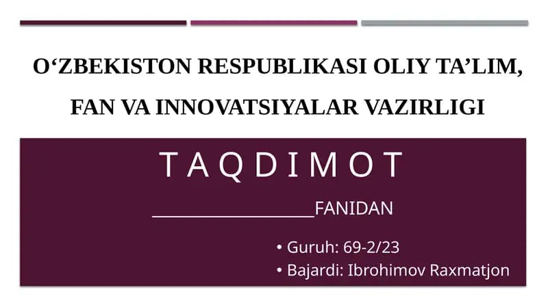 Moliyaviy barqarorlik haqida