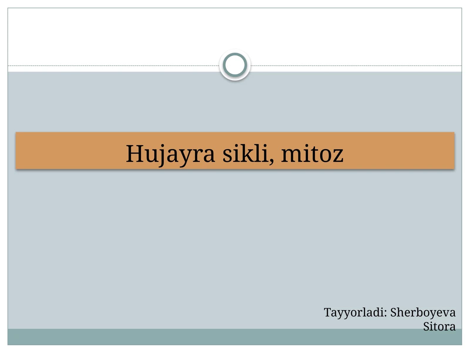 Hujayrasikli,mitoz