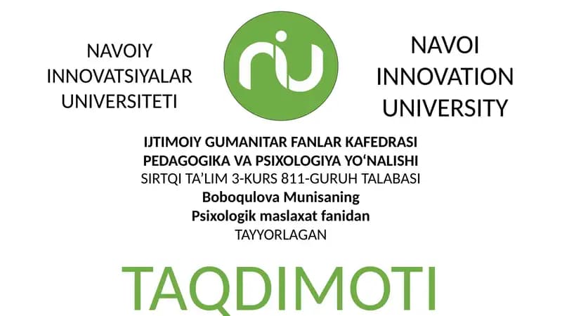 Gashtalk Maslahat Berish Ruhiy Salomatlikka Yangi Yondashuv