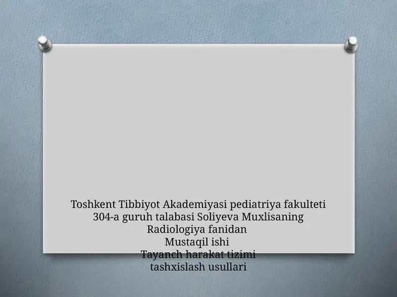 Radiologiyafanidan Mustaqilishi