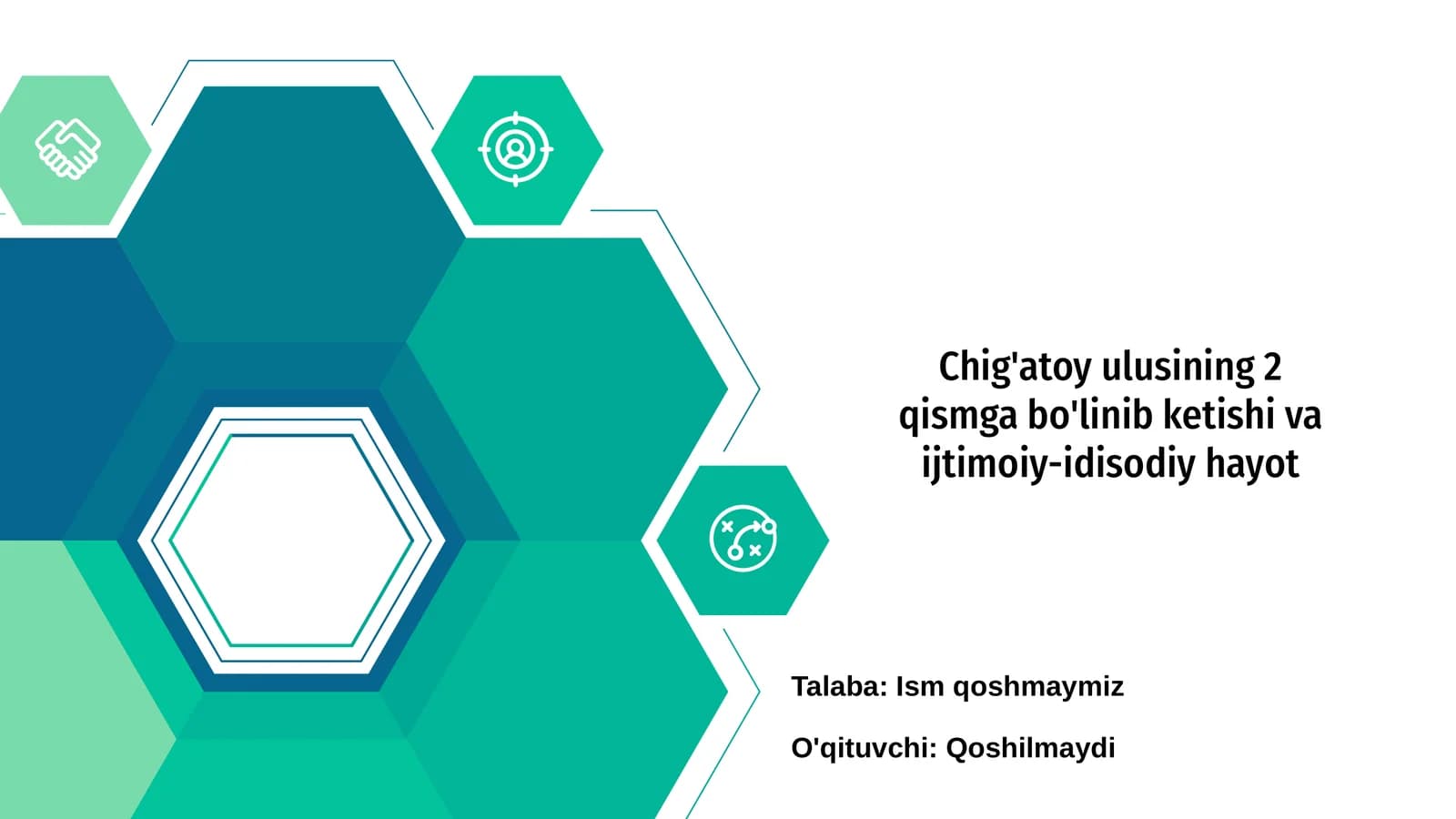 Chig'atoy ulusining 2 qismga bo'linib ketishi va ijtimoiy-idisodiy hayot