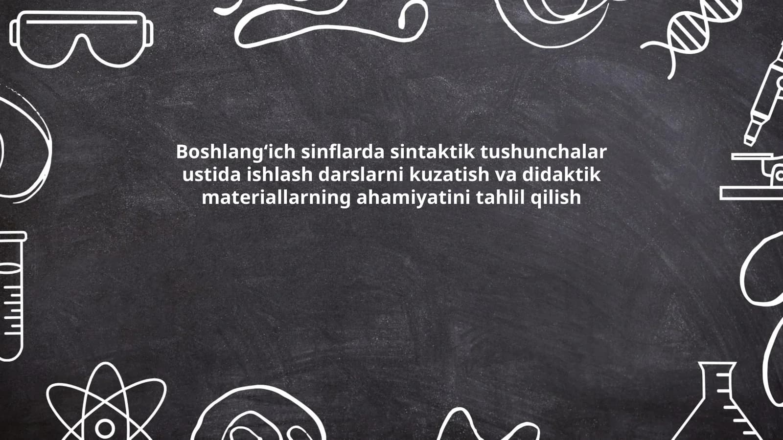 Boshlang‘ich sinflarda sintaktik tushunchalar