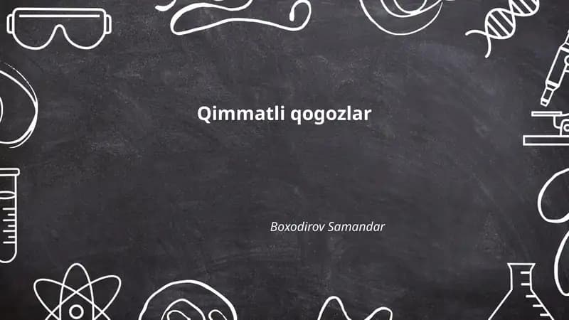 Qimmatli qog'ozlar