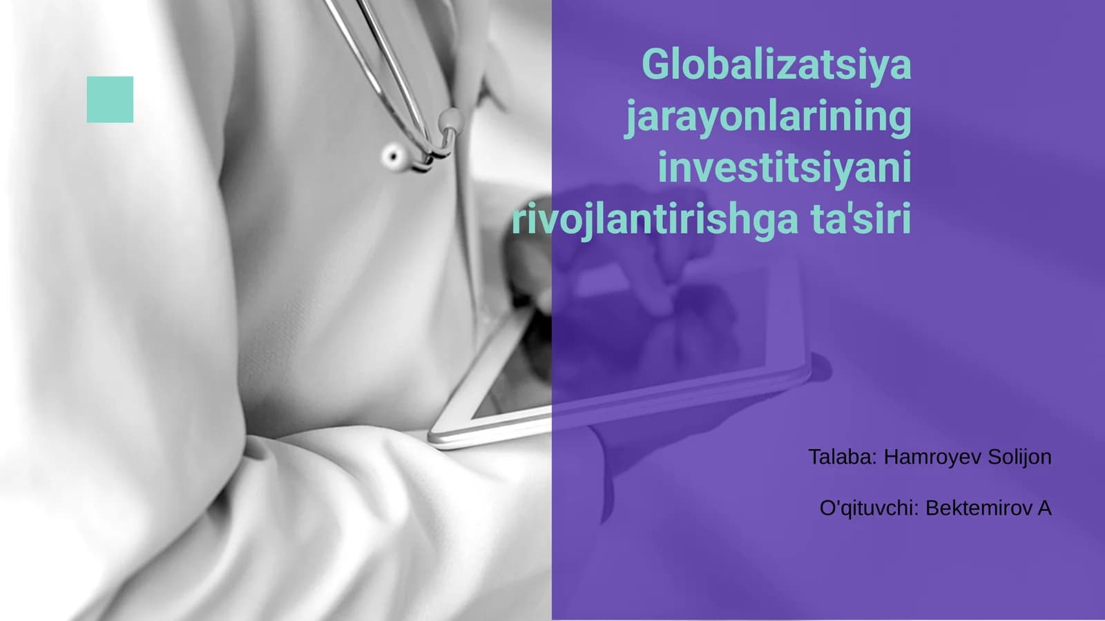Globalizatsiya jarayonlarining investitsiyani rivojlantirishga ta'siri