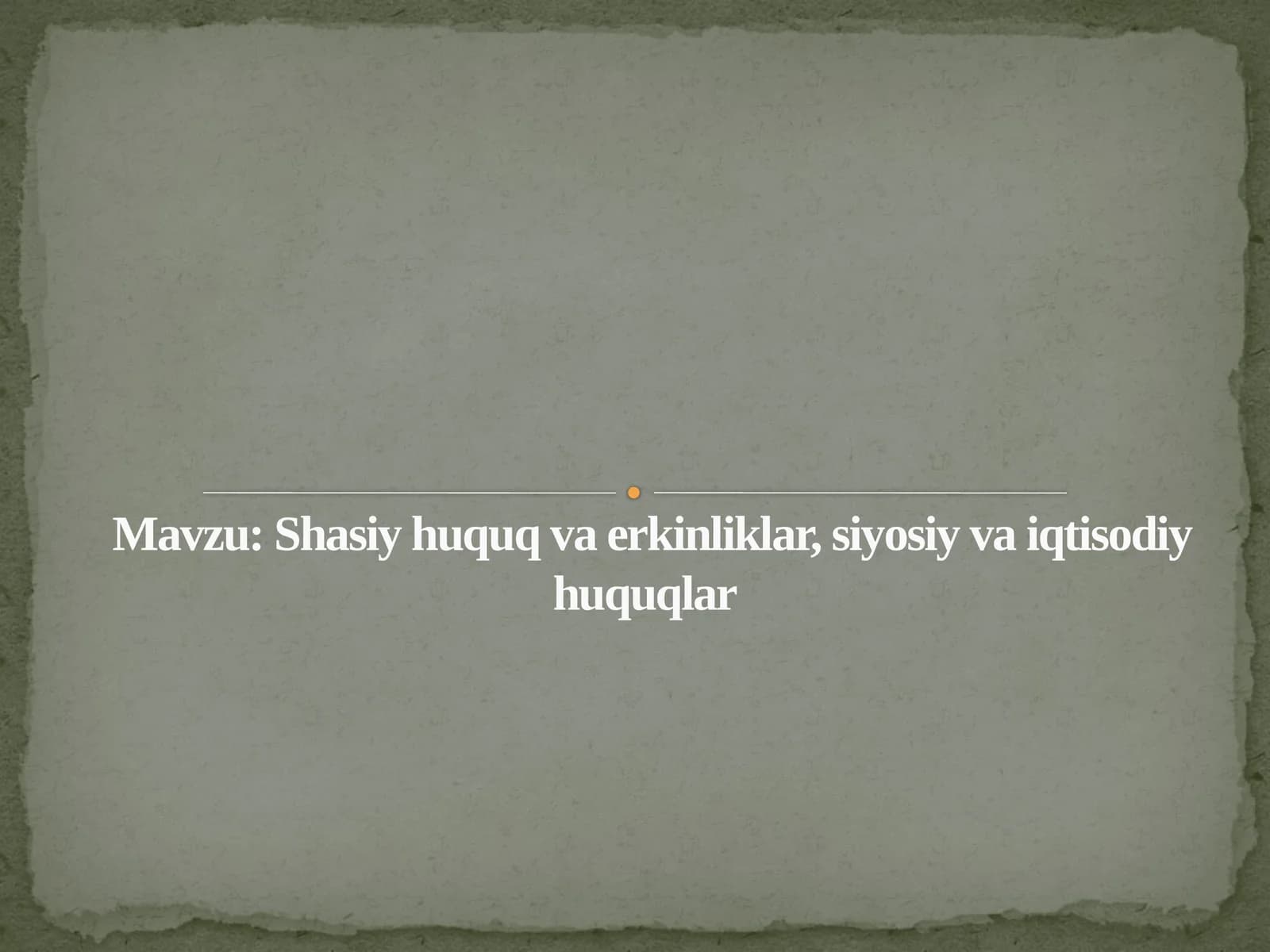 Shasiy huquq va erkinliklar, siyosiy va iqtisodiy huquqlar