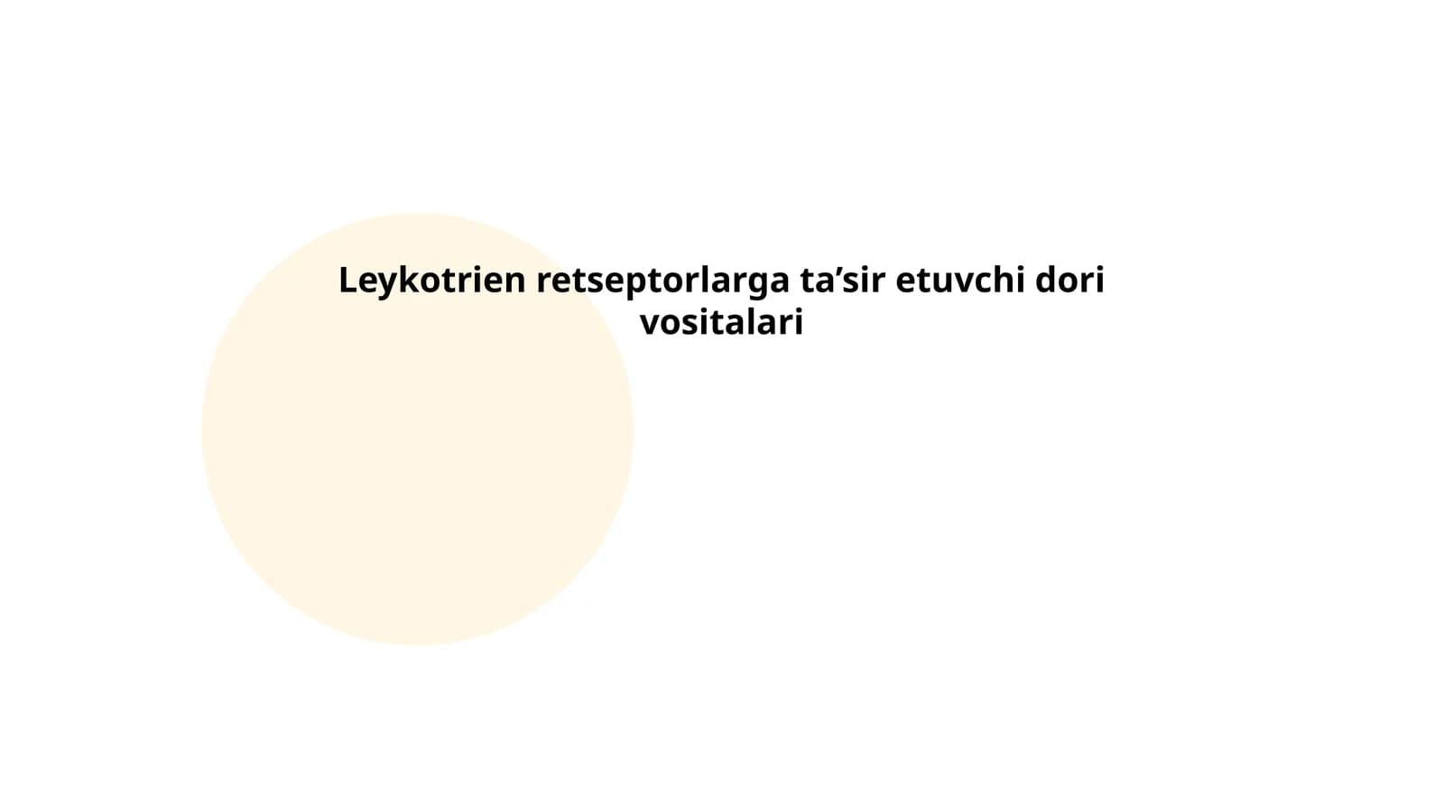 Leykotrien retseptorlarga ta’sir etuvchi dori vositalari