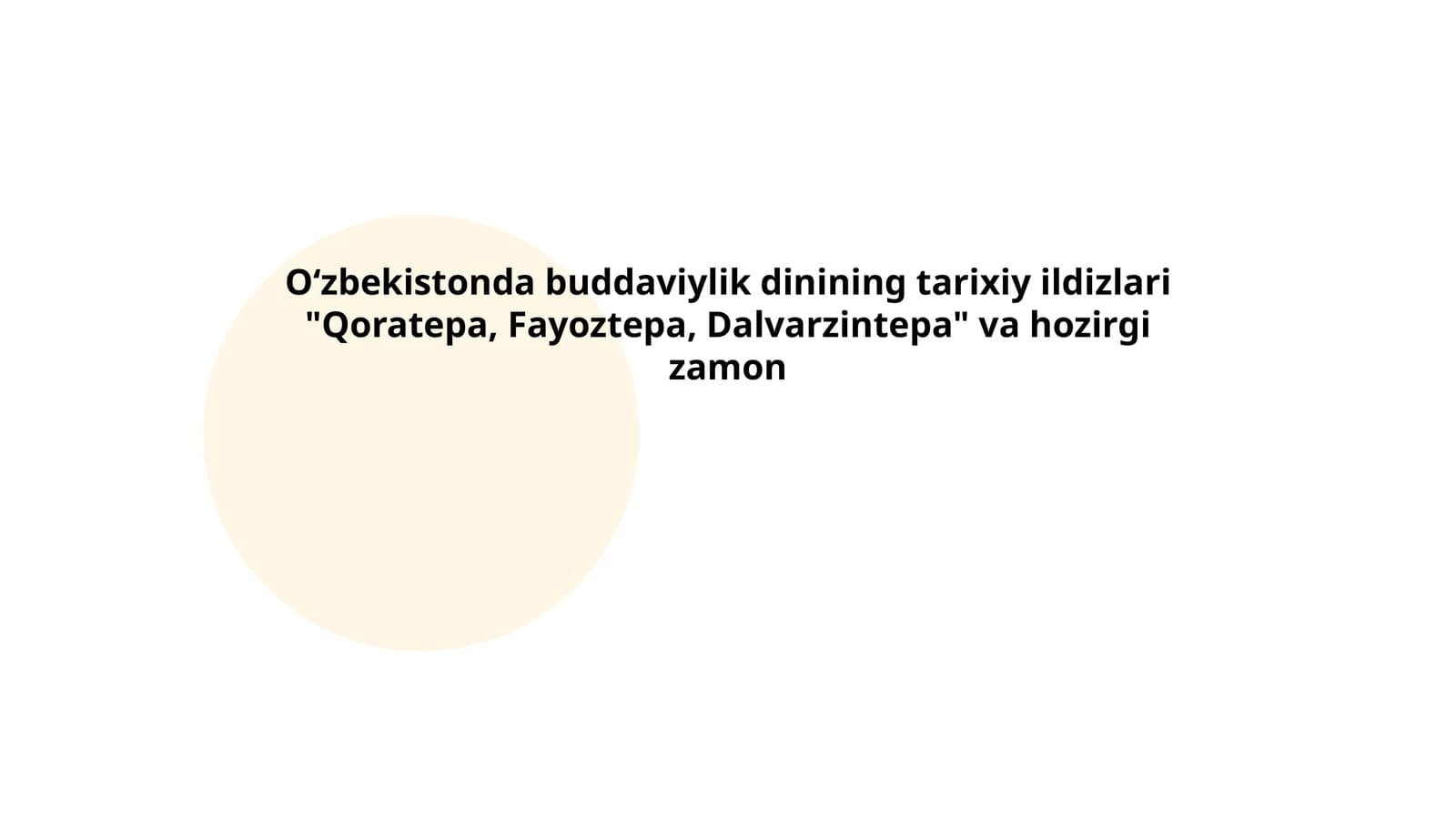 Oʻzbekistonda buddaviylikning tarixi
