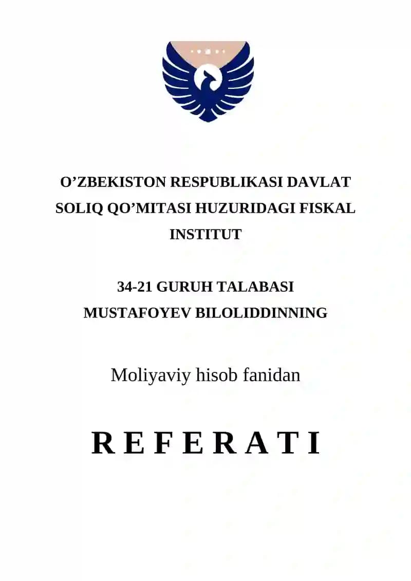Kassadagi, hisob-kitob schotidagi pul mablag’lari hisobini yuritish