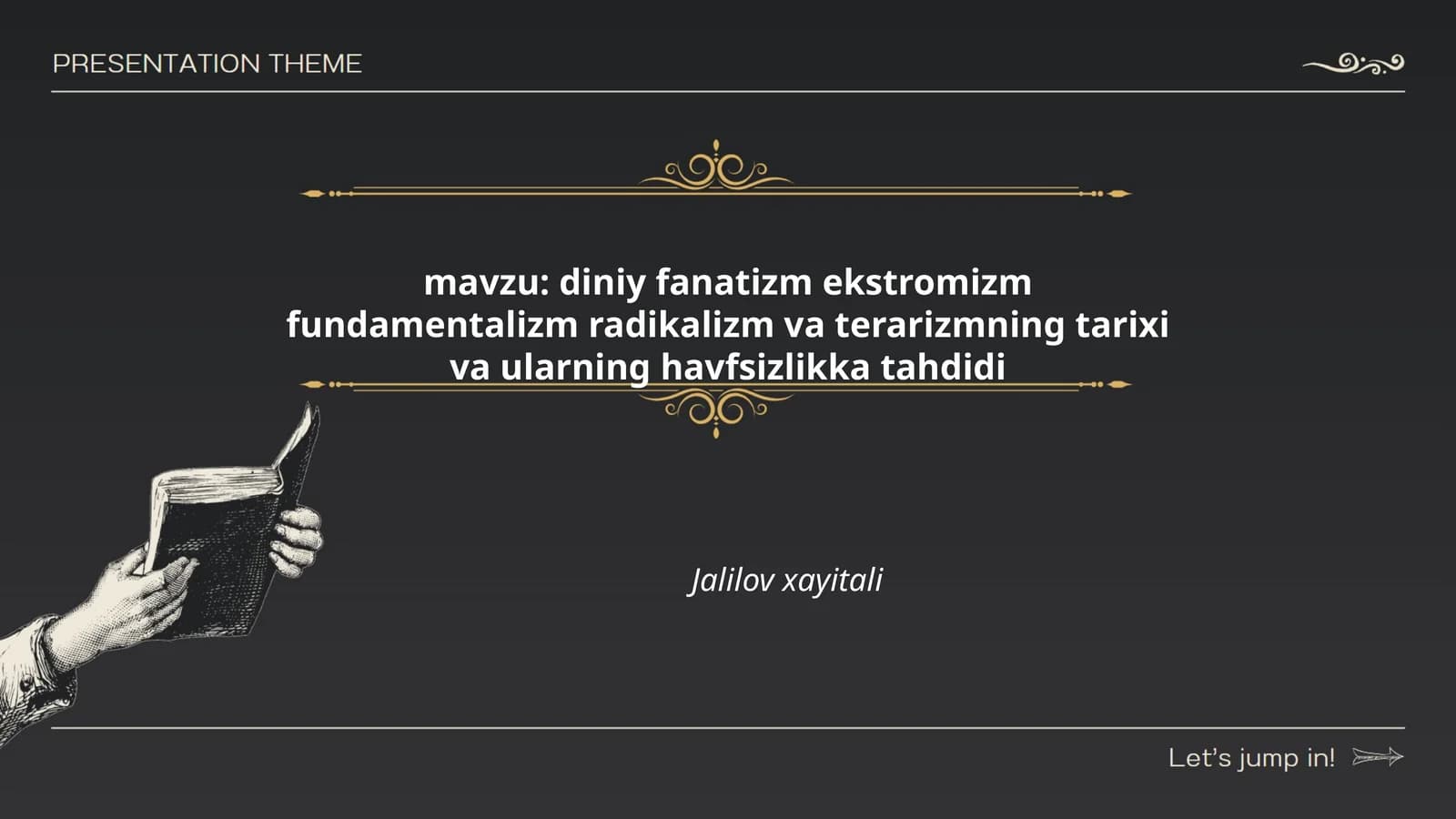 Diniy fanatizm ekstromizm fundamentalizm radikalizm va terarizmning tarixi va ularning havfsizlikka tahdidi