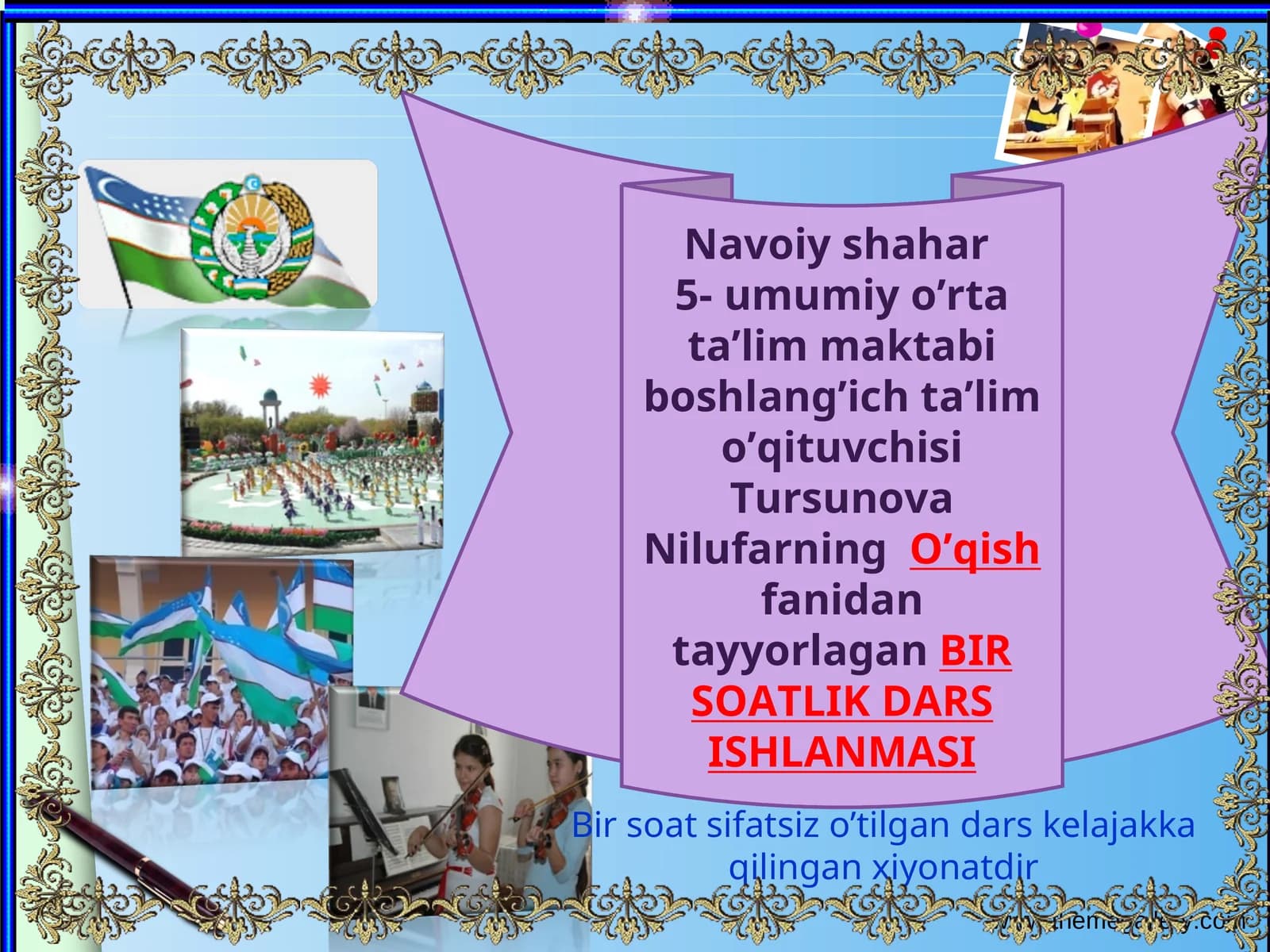BIR SOATLIK DARS ISHLANMASI