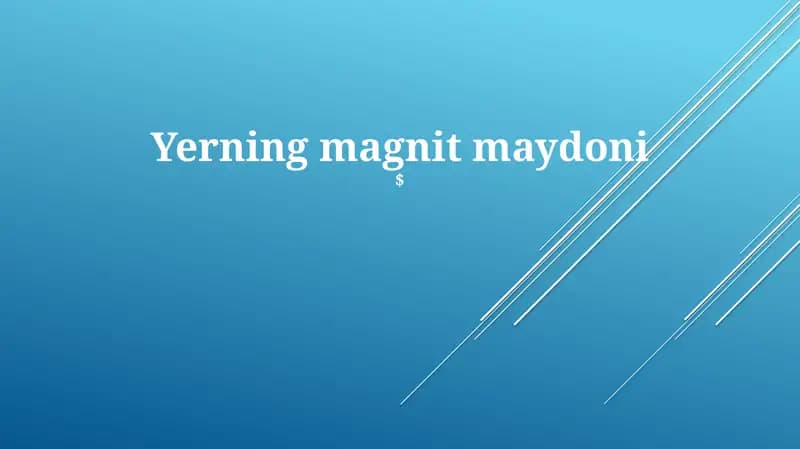Magnit maydonlar