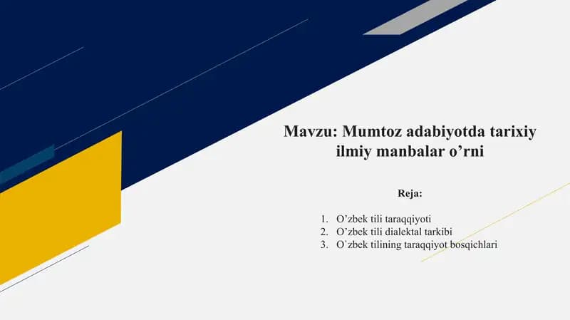 Mumtoz adabiyotda tarixiy ilmiy manbalar o’rni