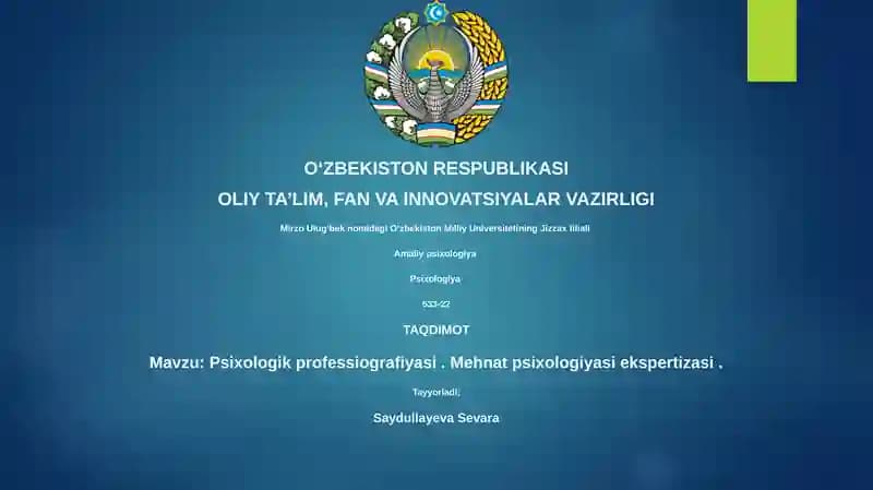 Psixologik professiografiyasi