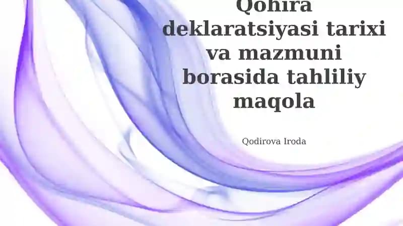 Qohira deklaratsiyasi