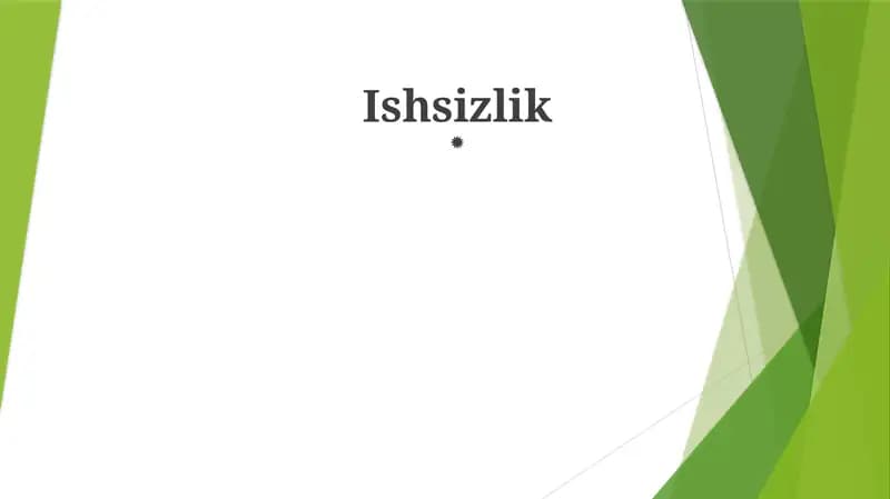 Ishsizlik