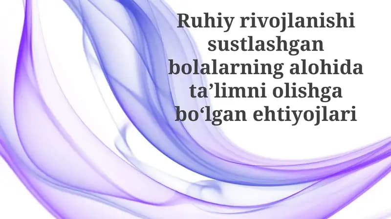 Ruhiy rivojlanish