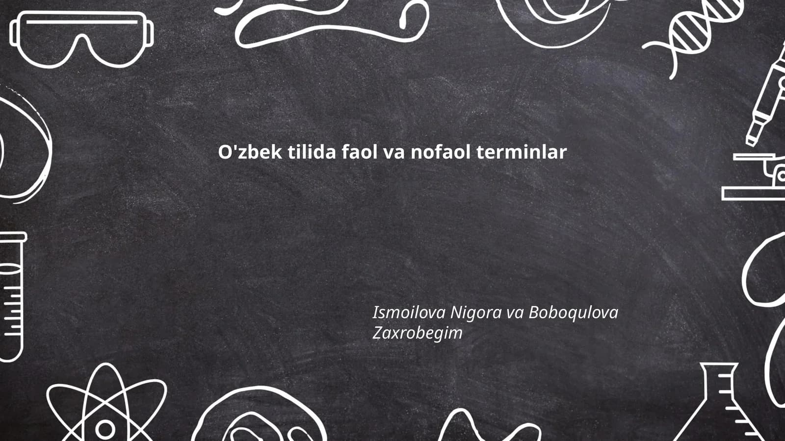 O'zbek tilida faol va nofaol terminlar
