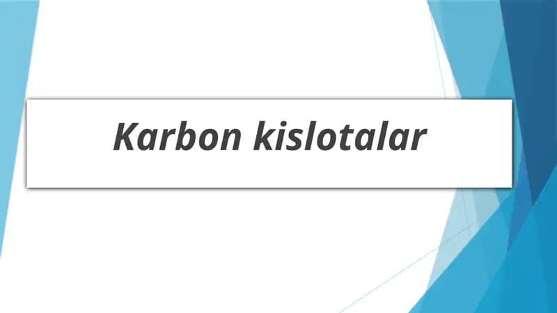 Karbonkislotalar