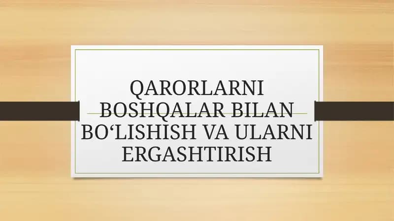 Ratsionalqarorlarqabulqilishusullari