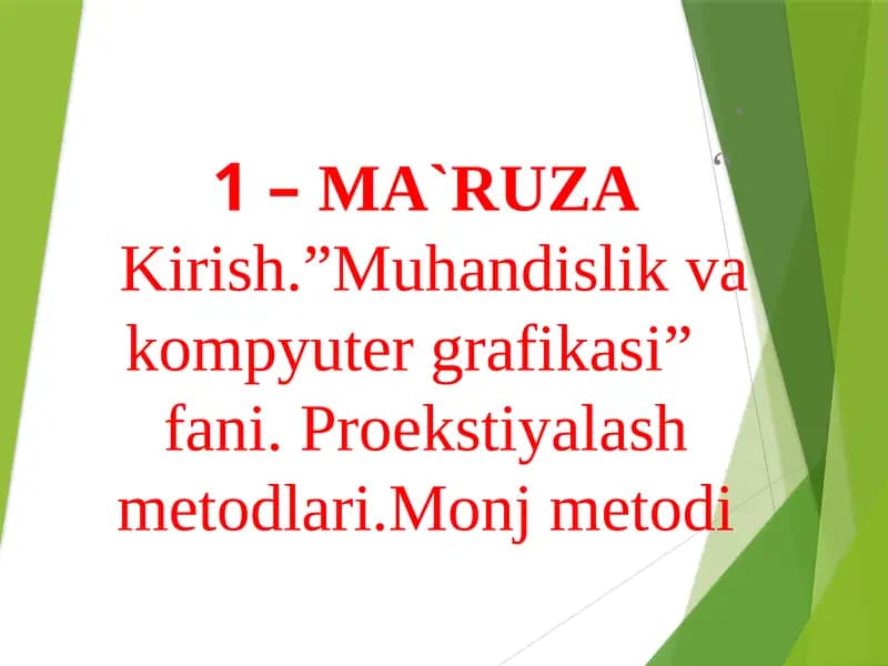 Muhandislik va kompyuter grafikasi