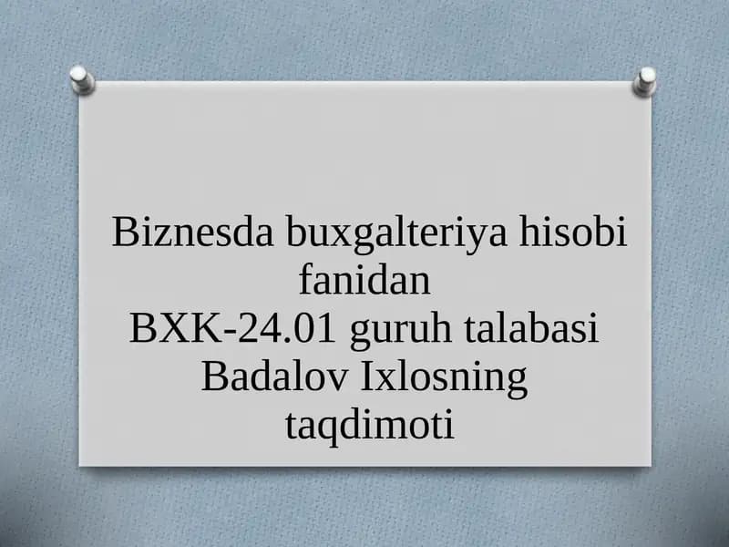 Biznes faoliyatiga taʼsir etuvchi ichki va tashqi omillar