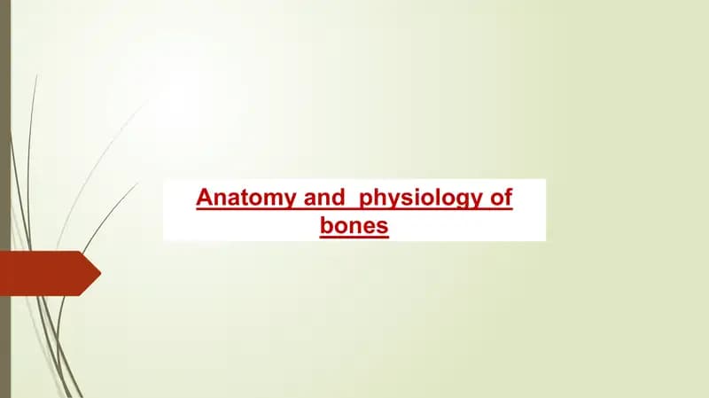 Anatomy and  physiology of bones