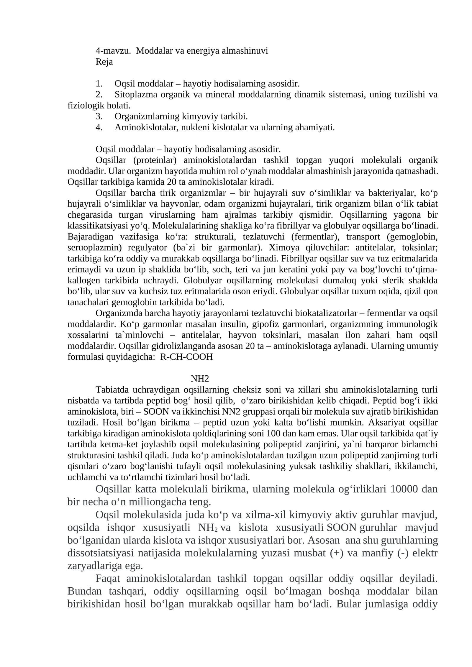 Moddalar va energiya almashinuvi