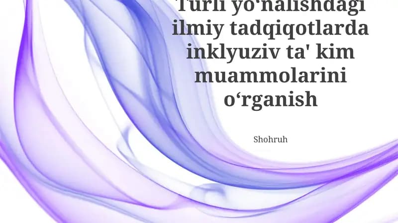 Inklyuziv ta'lim ta'rifi