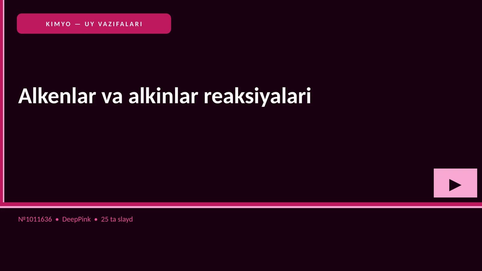 Alkenlar va alkinlar reaksiyalari
