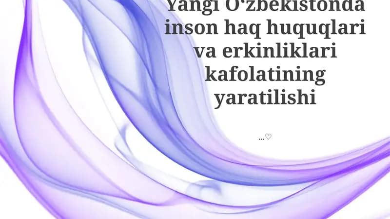 Inson haq huquqlari va erkinliklar