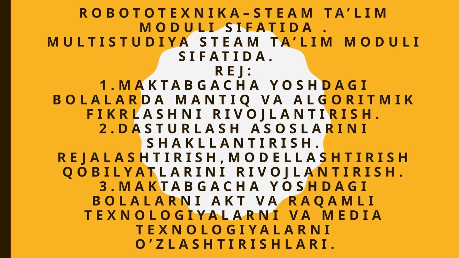 Robototexnika–STEAM ta’lim moduli sifatida