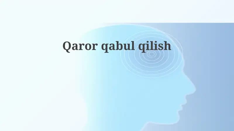 Qaror qabul qilish