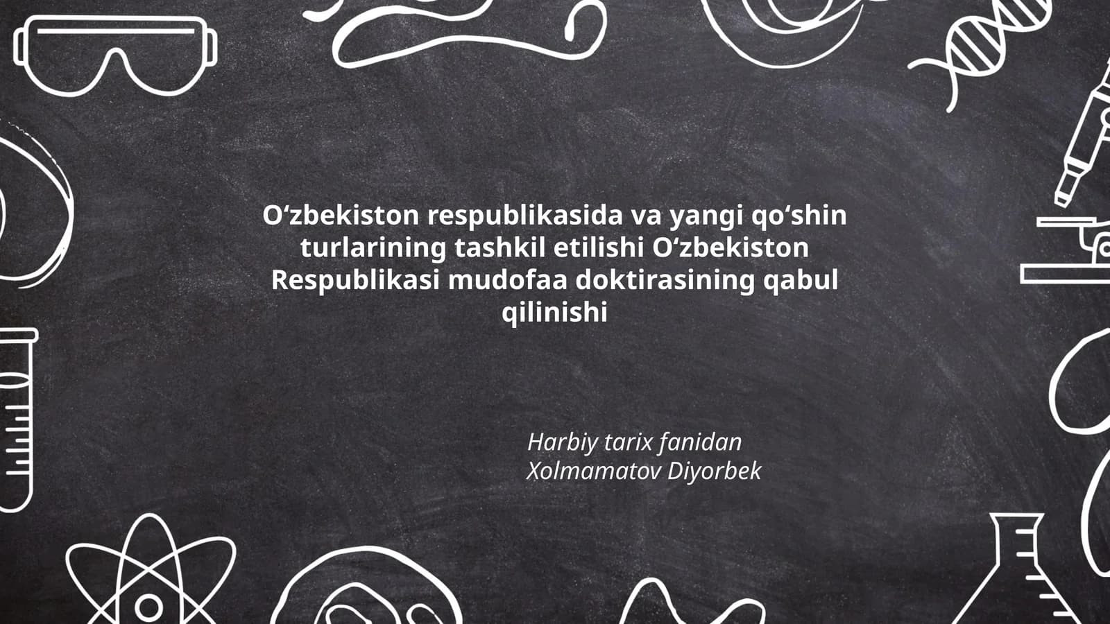 Oʻzbekiston respublikasida va yangi qoʻshin turlarining tashkil etilishi Oʻzbekiston Respublikasi mudofaa doktirasining qabul qilinishi