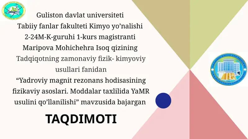 Yadro magnit rezonansi taqdimot