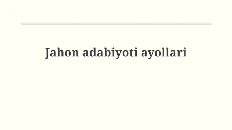 Jahonadabiyotiayollari