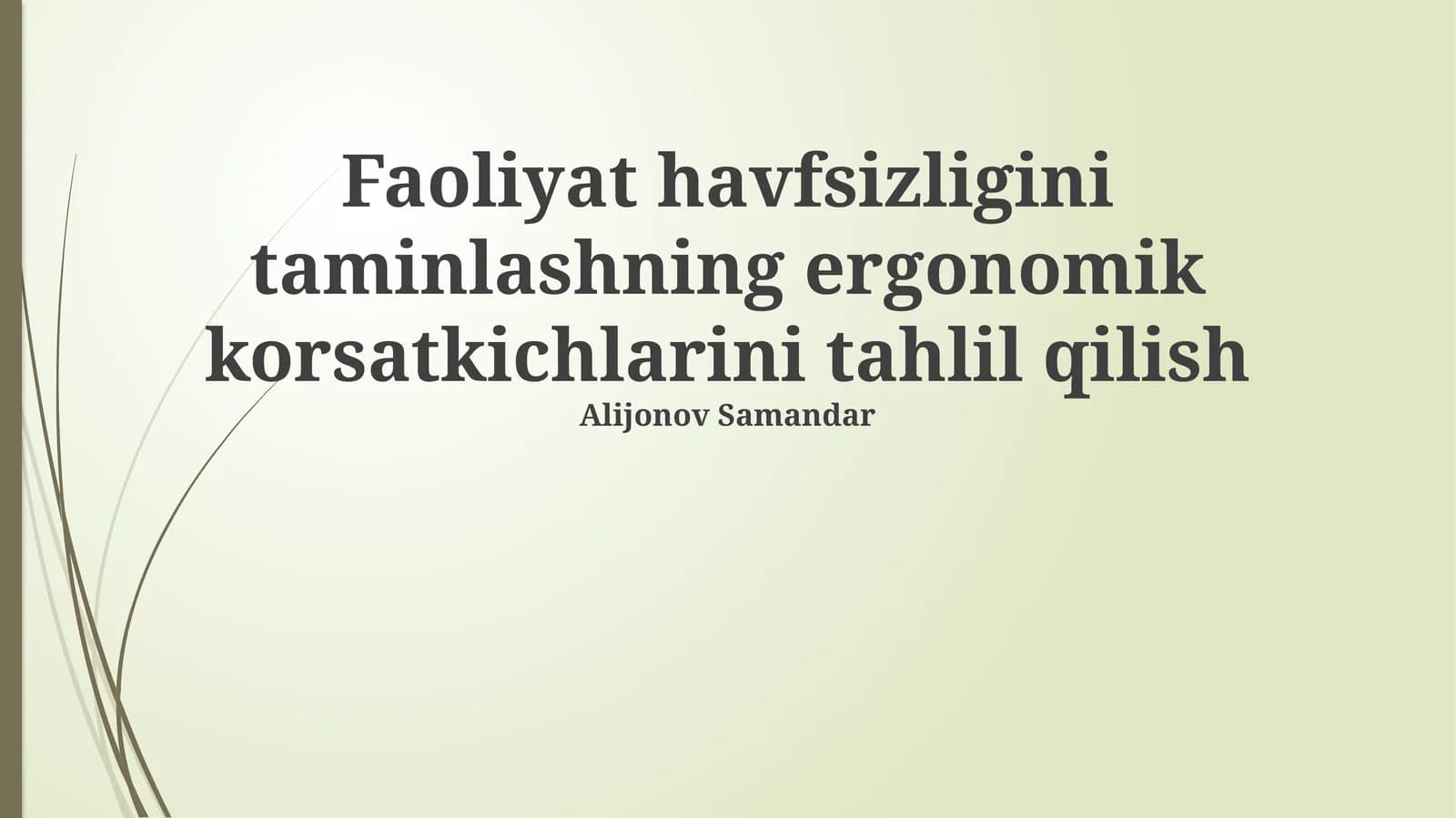 Psixofiziologik omillarni tahlil qilish