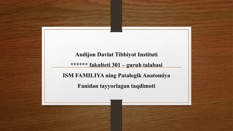 Miokard infarkti. Etiologiya, patogenez, klinika, diagnostika, davolash. Miokard infarkti atipik variantlari. Erta va kechki asoratlari klinika, diagnostika, davolash.